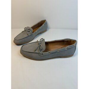 Dolce Vita Menlo Women's Size 7.5 Gray Suede Leather Slip-on Loafers Flats Shoes